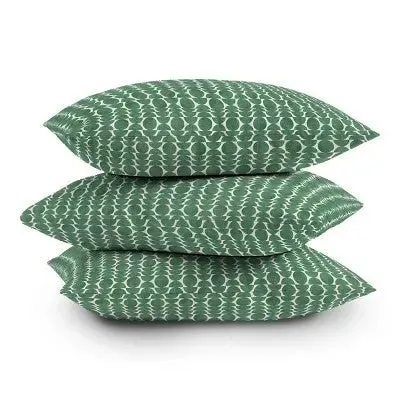 16" x 16" Moonlight Retro Scandinavian Outdoor Throw Pillow Green - Deny Designs