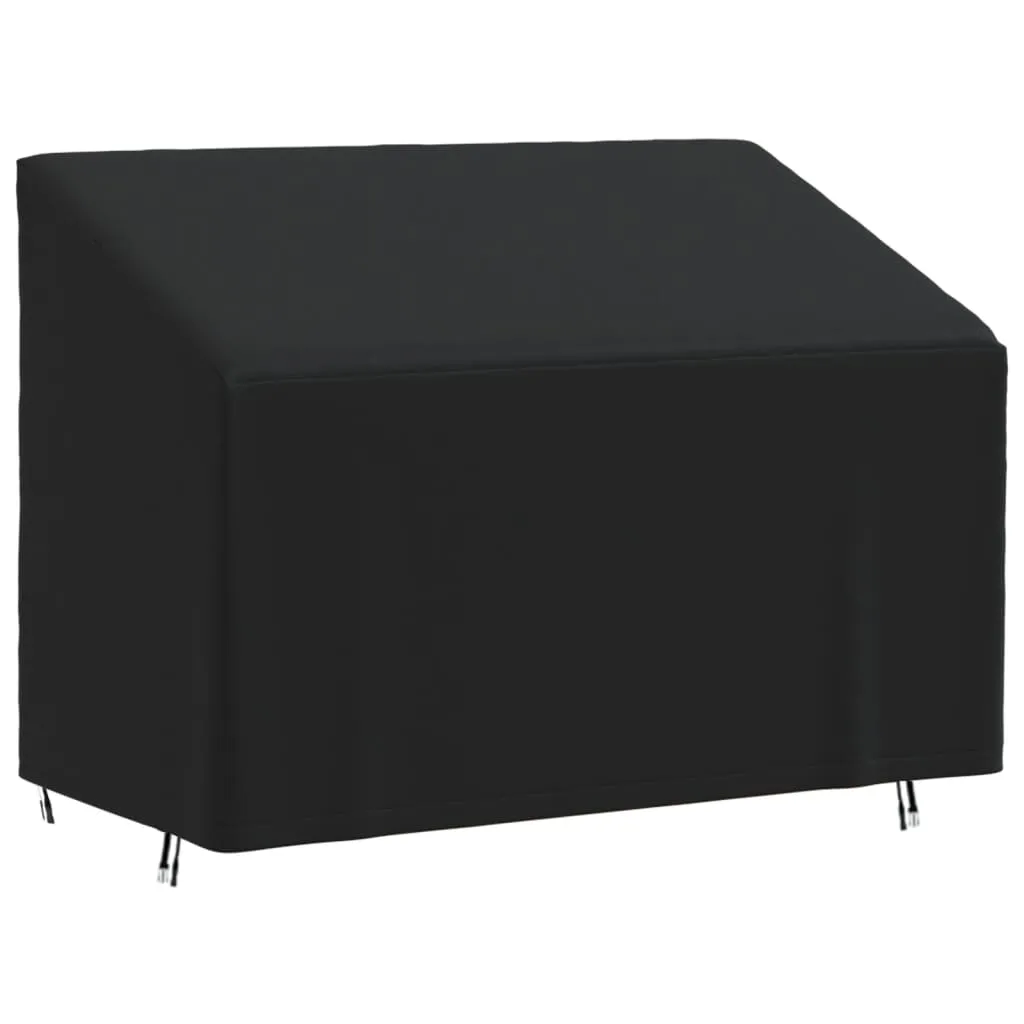 2-Seater Bench Cover Black 134x70x65/94 cm 420D Oxford