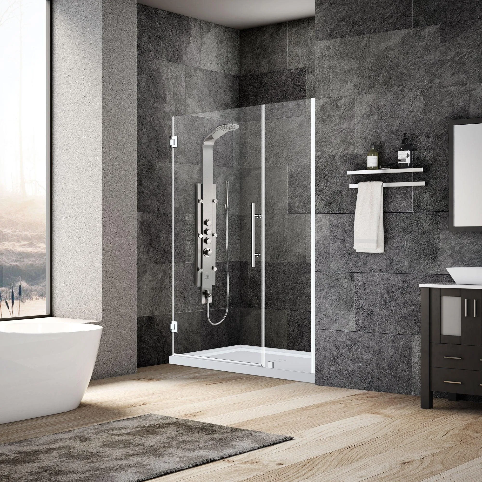 32-33 W x 72 H  Swing-Out Shower Door ULTRA-E Chrome