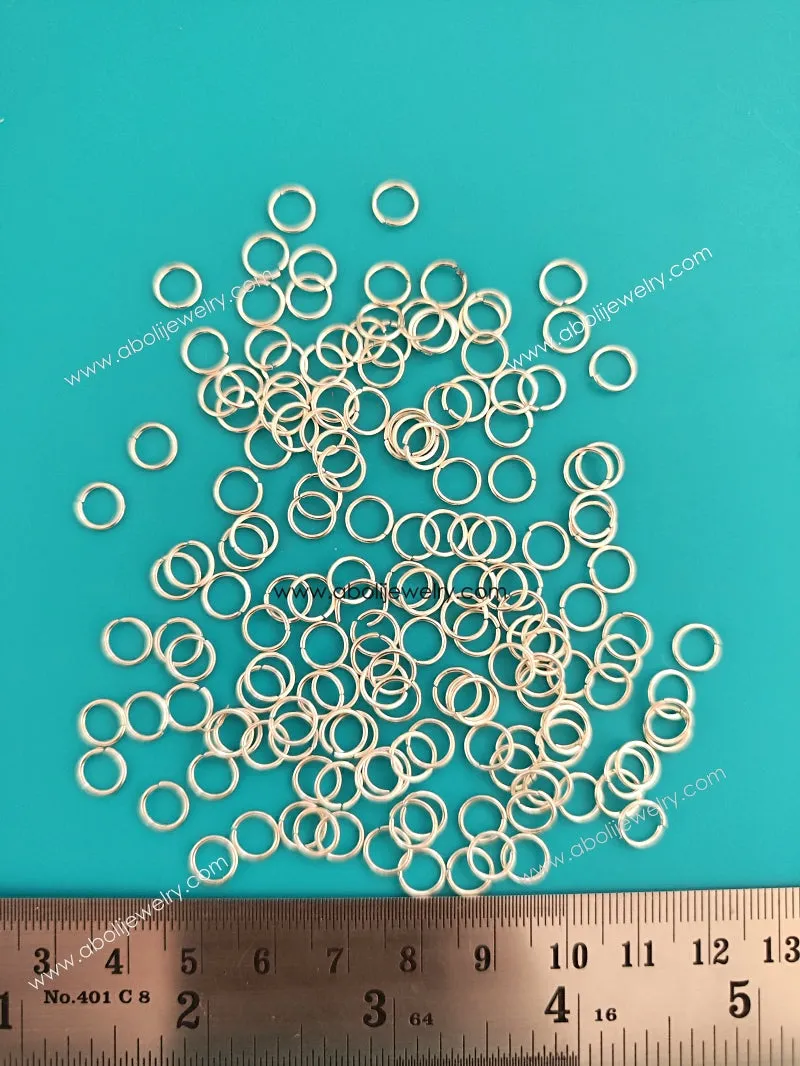 6 mm brass silver jump ring tarnish resistant jump rings JRSB6