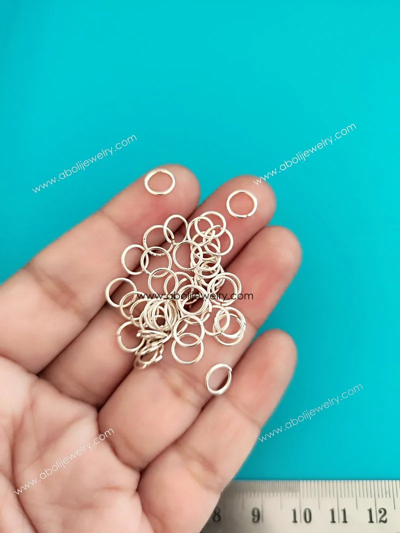 6 mm brass silver jump ring tarnish resistant jump rings JRSB6