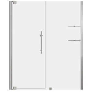 63-65 W x 72 H  Swing-Out Shower Door ULTRA-G Brushed Nickel