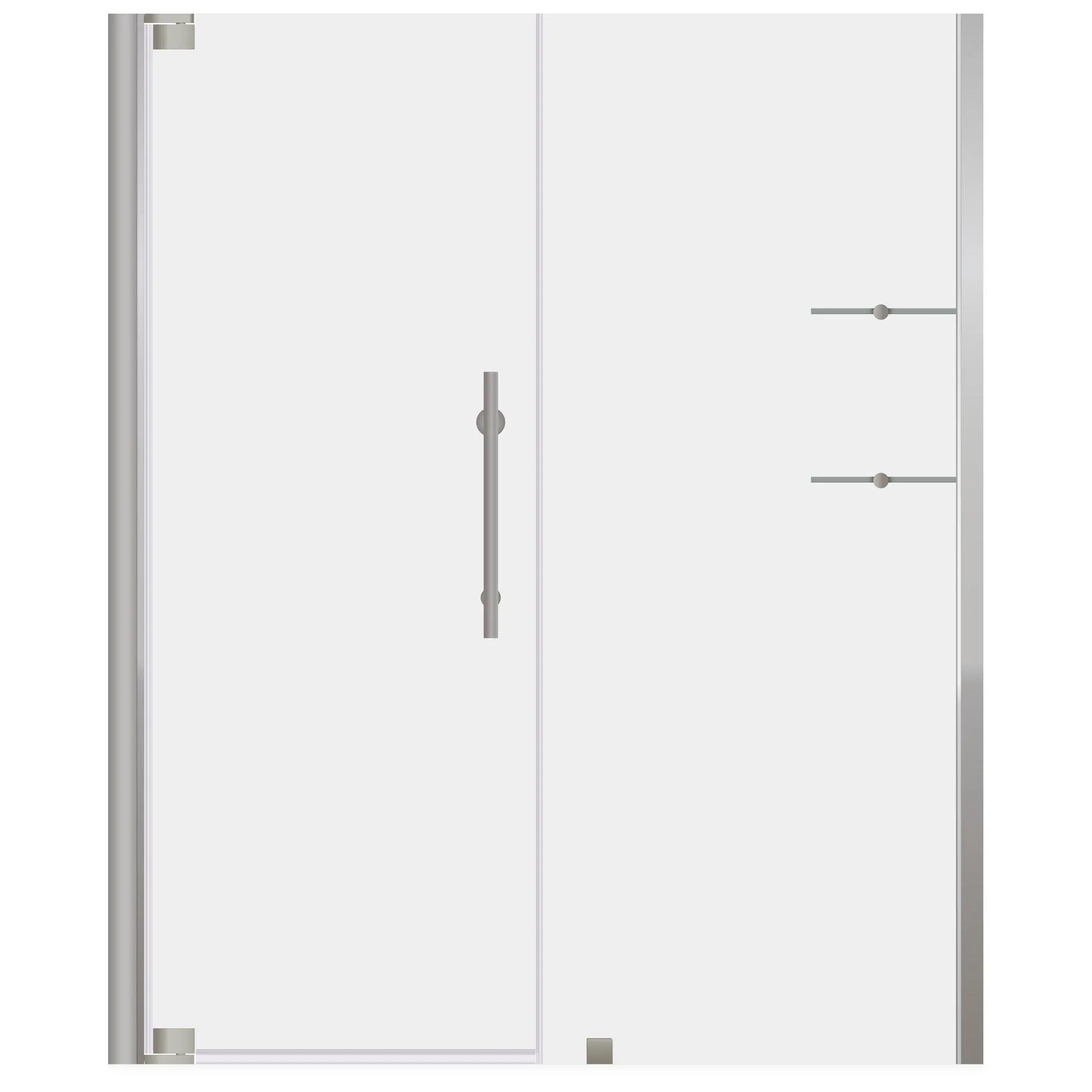 63-65 W x 72 H  Swing-Out Shower Door ULTRA-G Brushed Nickel