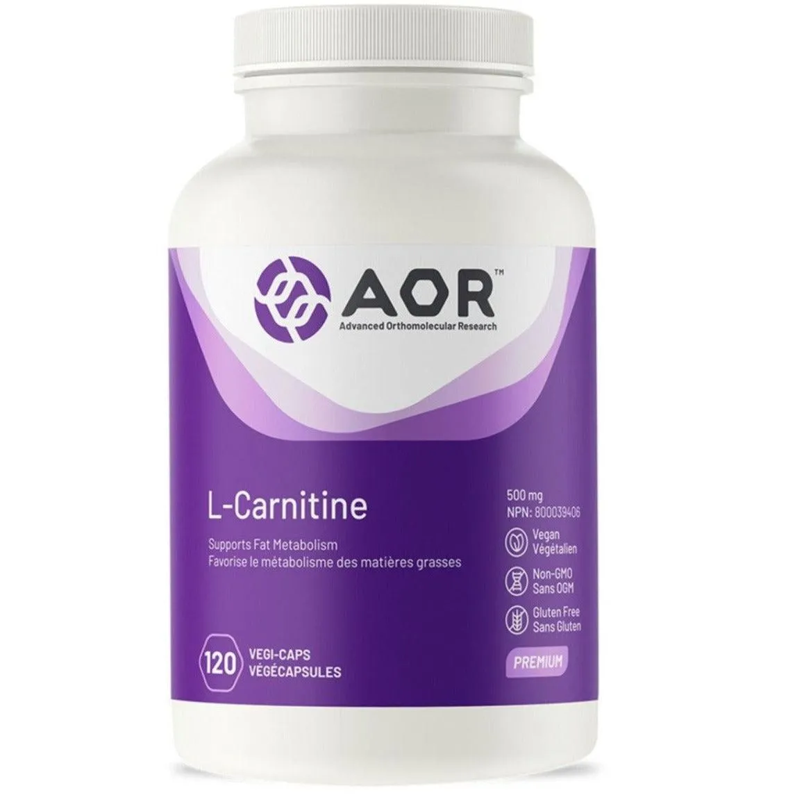 AOR L-Carnitine 500mg 120 Veggie Caps