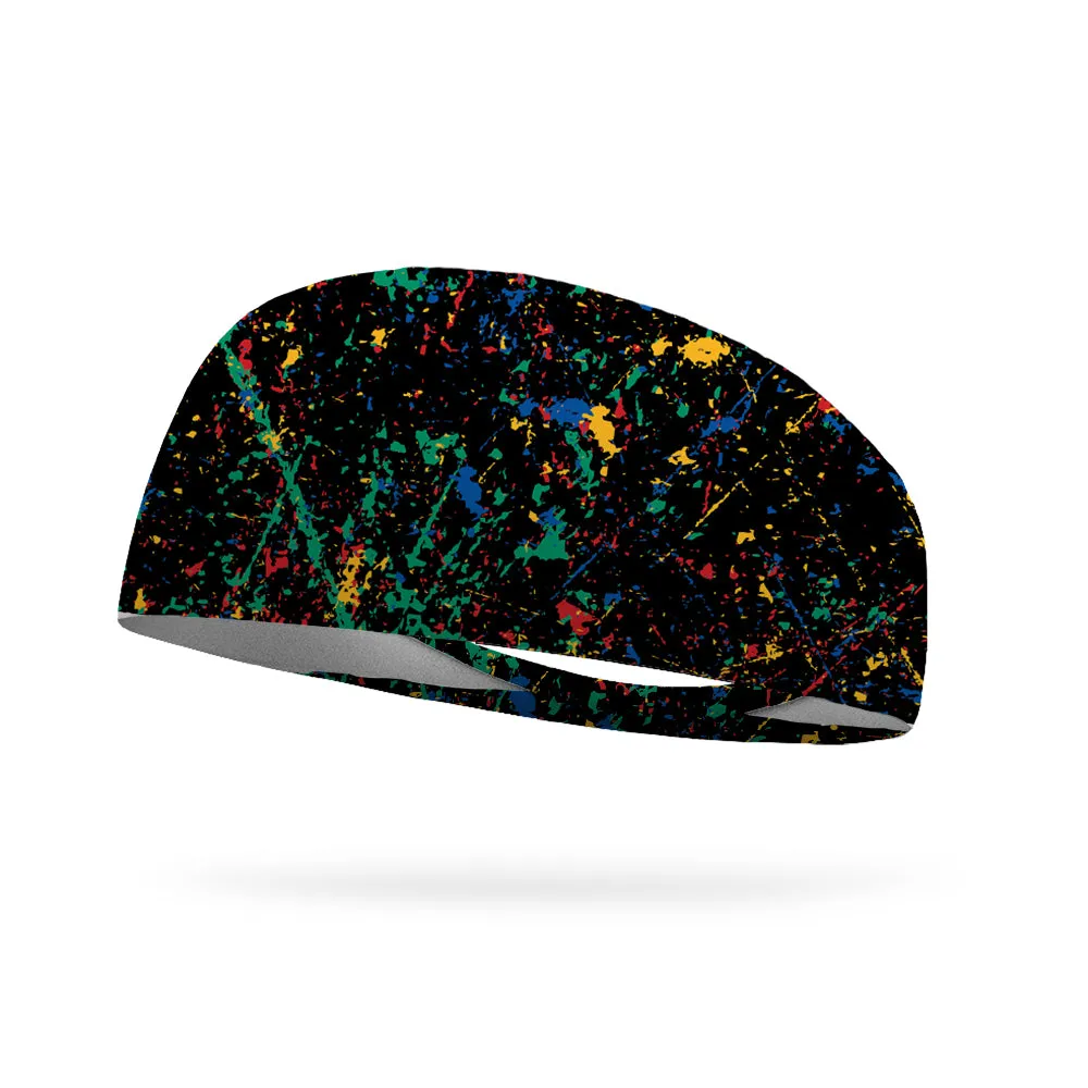 Autism Awareness Color Splatter Wicking Headband