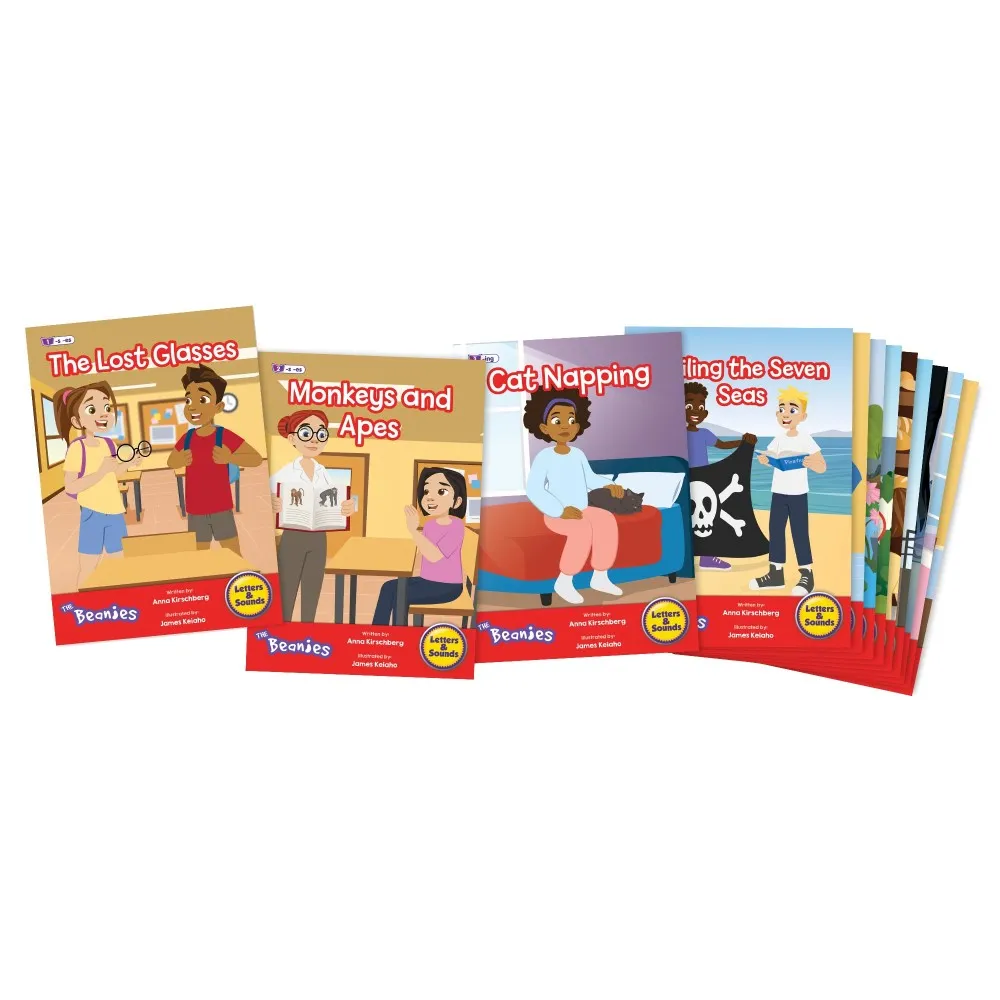 Beanstalk Books: The Beanies Hi-Lo Diversity Decodables - 12 Book Set, Phase 6