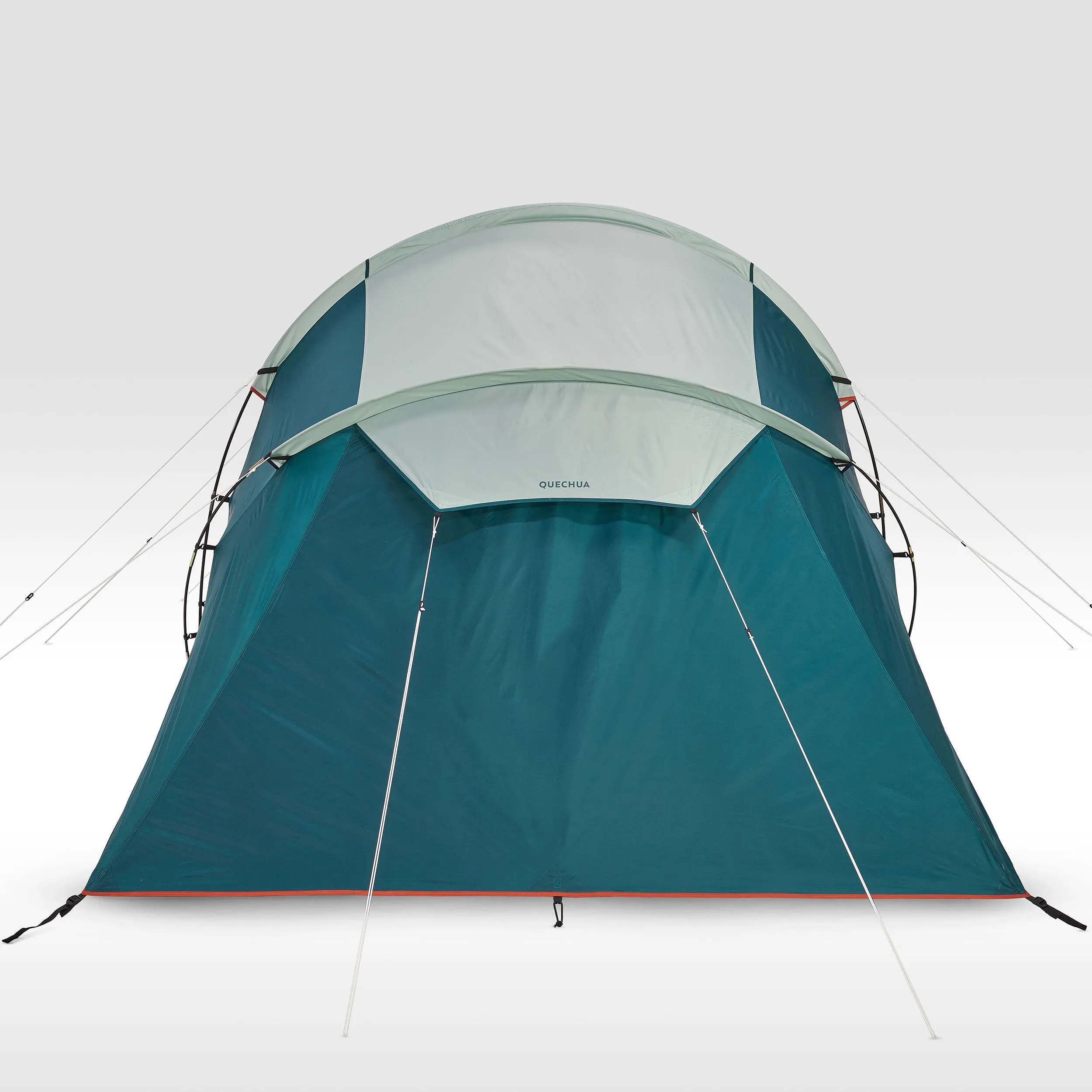 Camping tent Quechua Arpenaz 4.2 4-person 2-room, turquoise