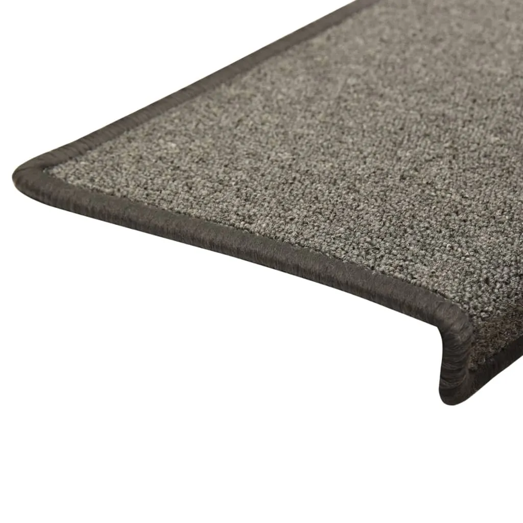 Carpet Stair Treads 15 pcs 65x21x4 cm Dark Grey