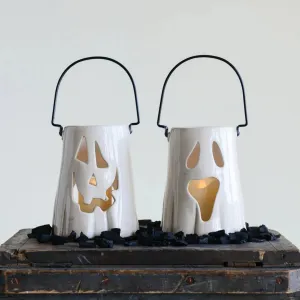 Ceramic Ghost Lantern Set