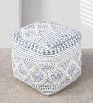 Cerredo Pouf Blue 40 x 40 x 40 CM