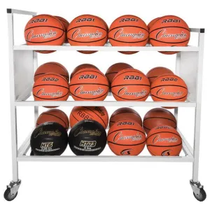 Champion Sports 24 Ball Double Wide Ball Cart