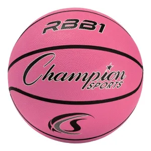 Champion Sports Size 7 Rubber Basketball Pink