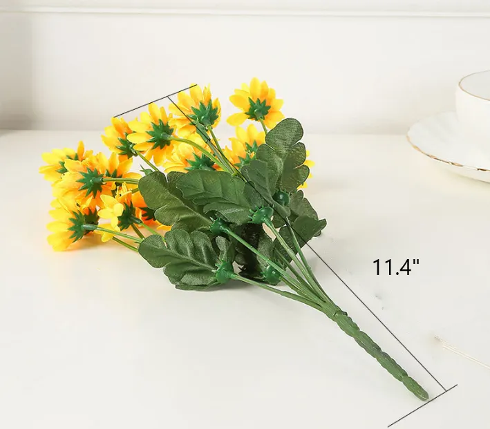 Clearance Bulk Artificial Sunflower Stems Sunflowers Flowers Plants for Fall Outdoor Indoor Decoration Wholesale