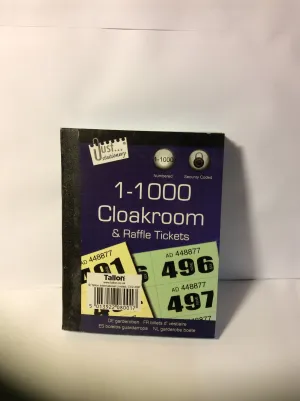 Clock room ticket-1-1000X4's-20%code-115