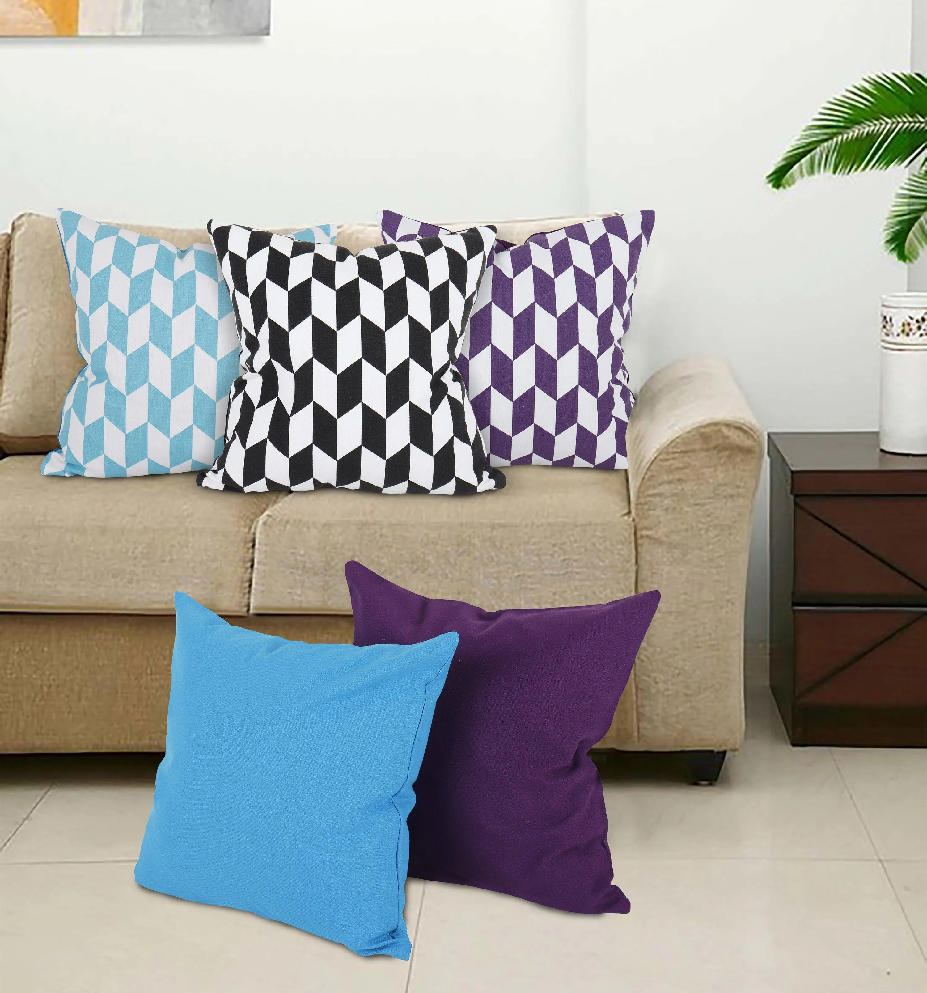 Cotton Classic Diamond Theme Desginer Cushion Covers