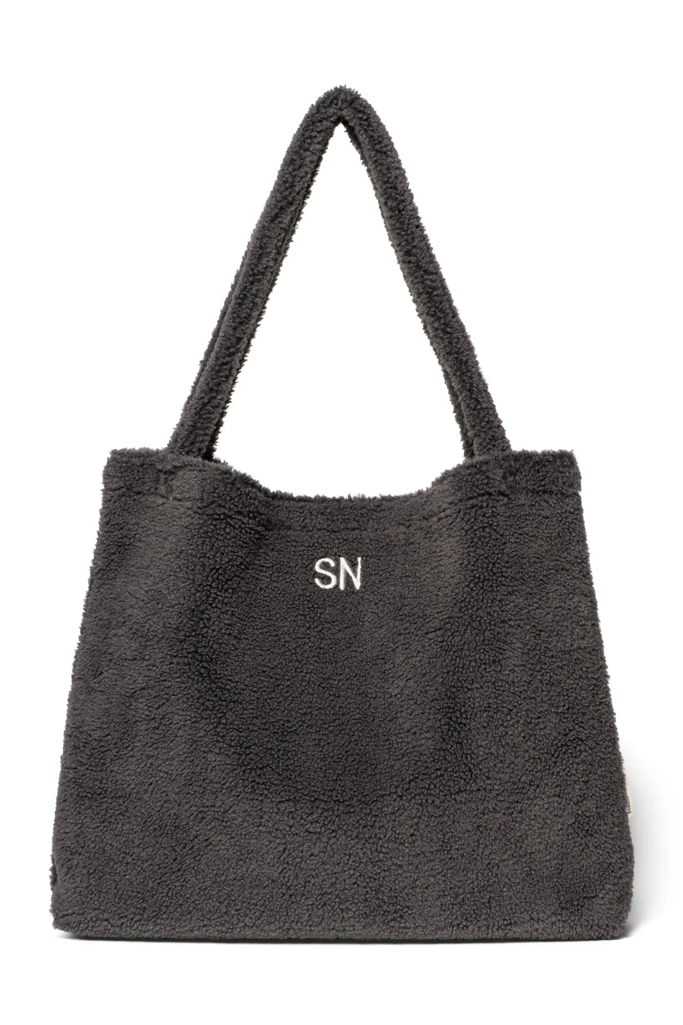 Dark Grey Teddy Mom Bag