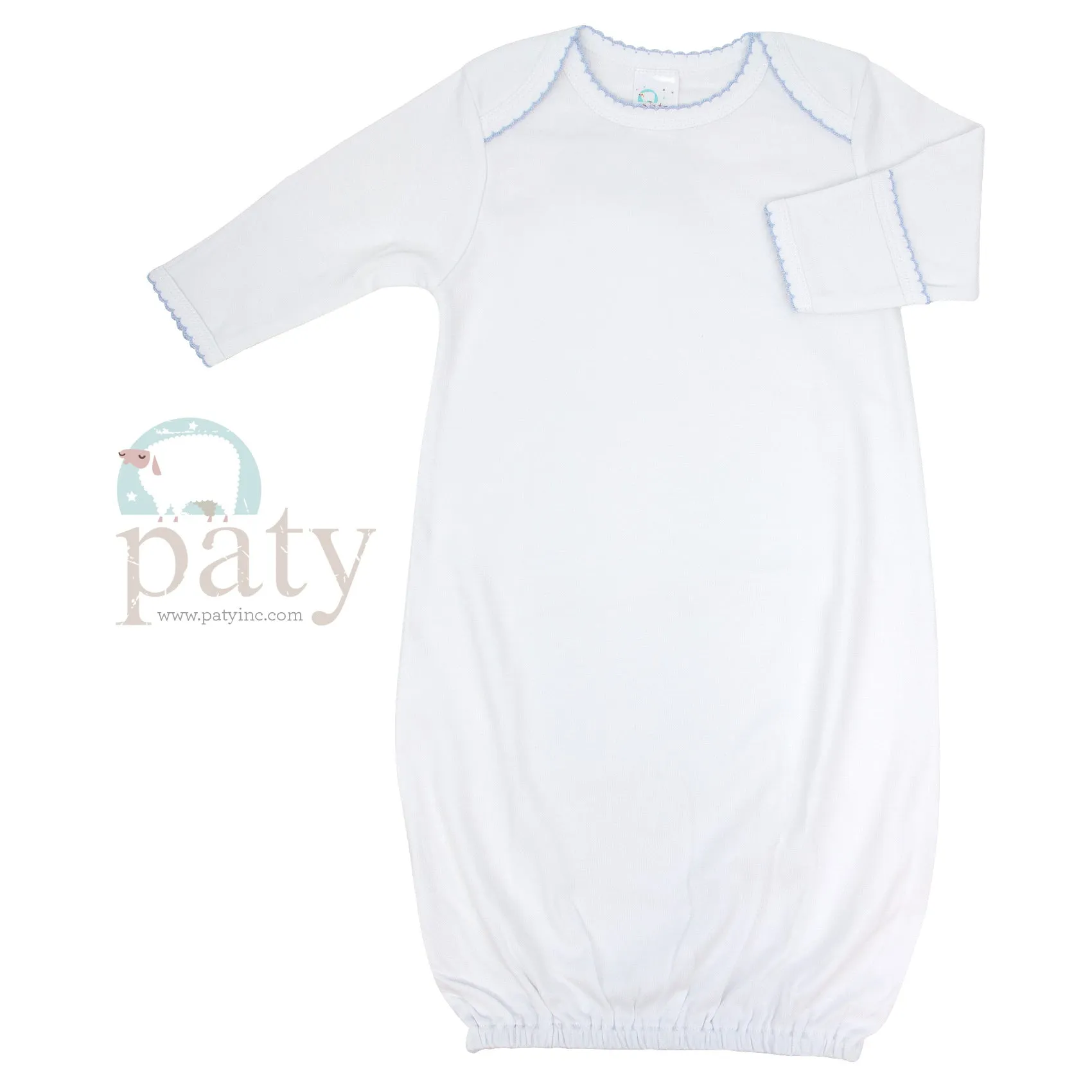 Infant Pima Cotton Gown w/Lap Shoulder