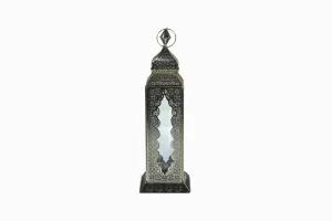 ISTANBUL SILVER FILIGREE LANTERN CLEAR