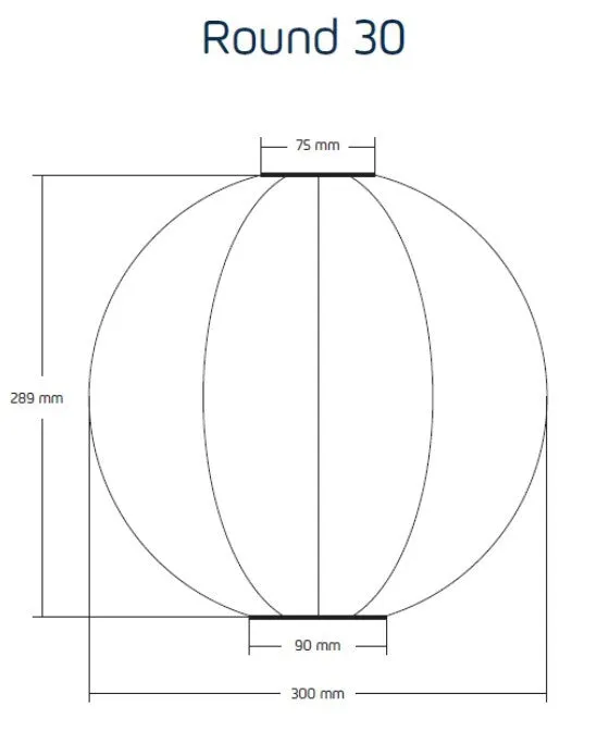 LUMIZ Outdoor Lantern Round 30 - Coconut