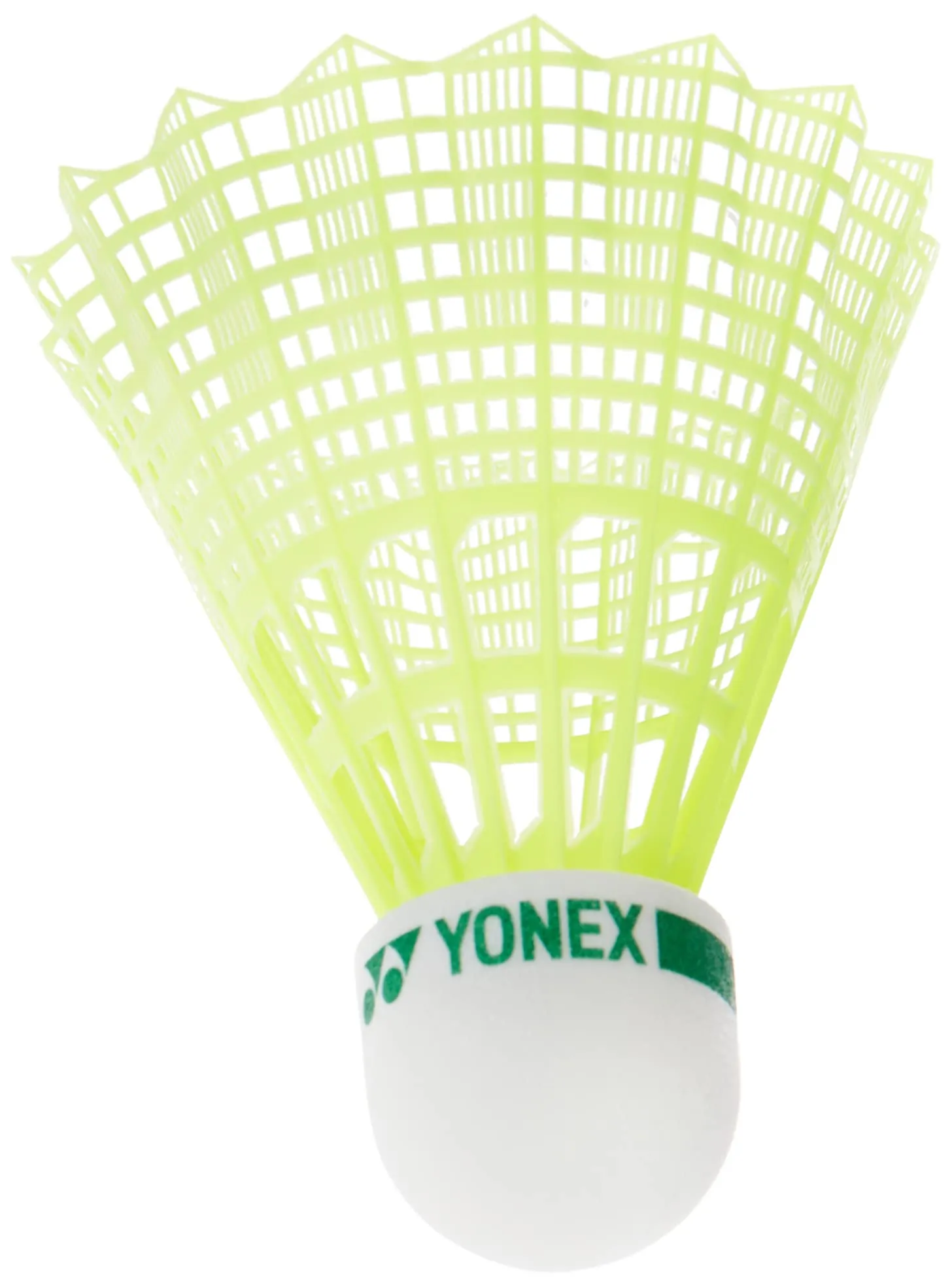 Mavis 10 Nylon Shuttlecock | Yellow | Pack of 6 | Made in Japan (Green Cap)