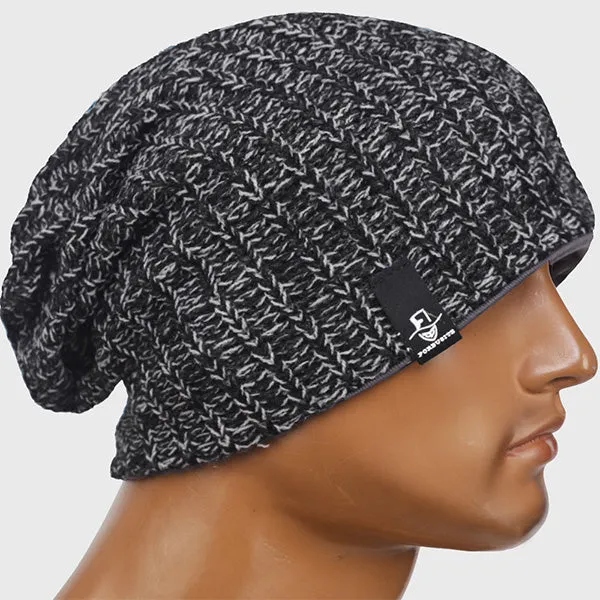 Men Knit Slouchy Beanie Hat B102