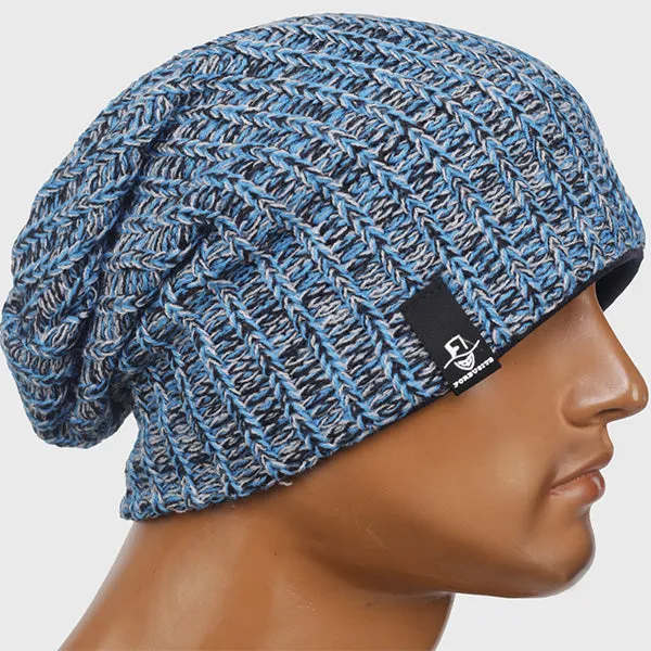 Men Knit Slouchy Beanie Hat B102