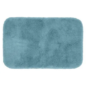 New - 24"x40" Finest Luxury Ultra Plush Washable Nylon Bath Rug Basin Blue - Garland