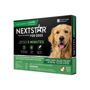 NextStar Flea & Tick Topical Treatment for Large Dogs - 45 to 88lbs - 3ct