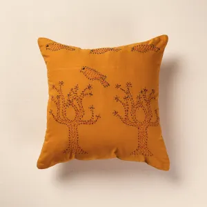 Orange - Tagai Work Cotton Cushion Cover (16 x 16 in)