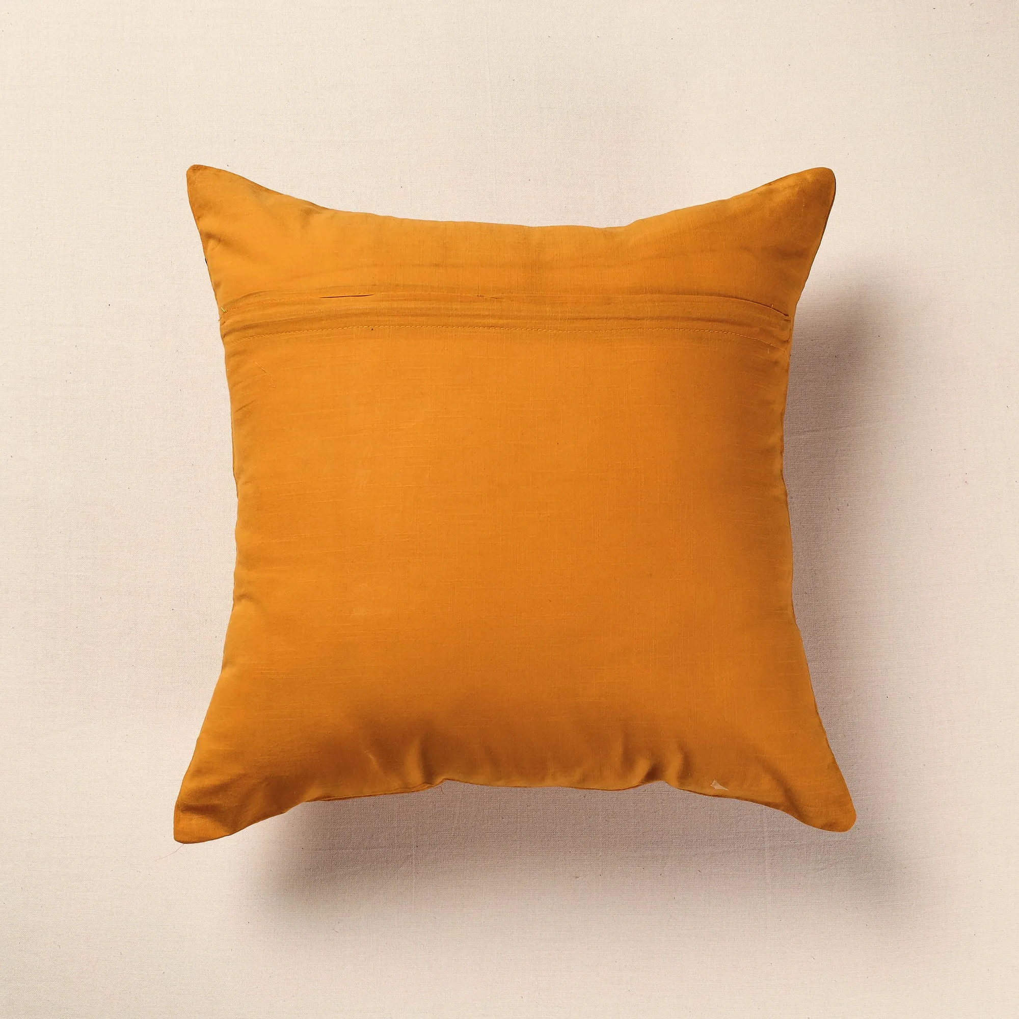 Orange - Tagai Work Cotton Cushion Cover (16 x 16 in)