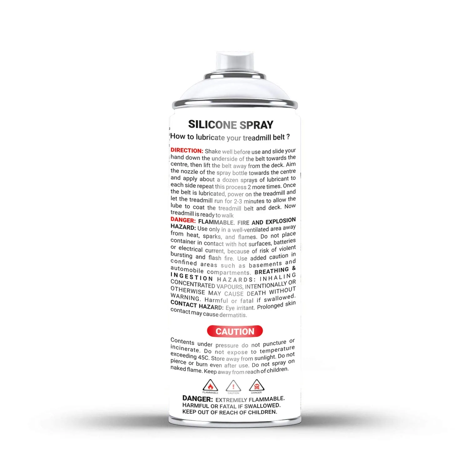 PMS-500S Multi-Purpose Silicone Oil Lubricant Spray for Treadmill (500ml) | Use For Equipment Applications Extra Long Control Flow Applicator Easy To Use On All Treadmills