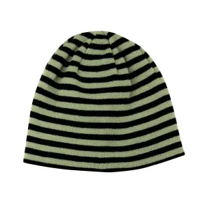 Reversible Striped Cuffless Beanie