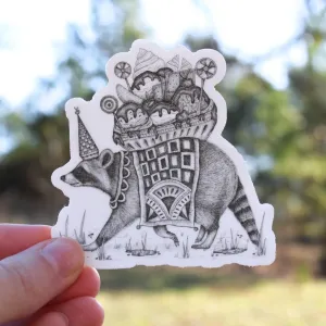 Rocky Road Raccoon Sticker