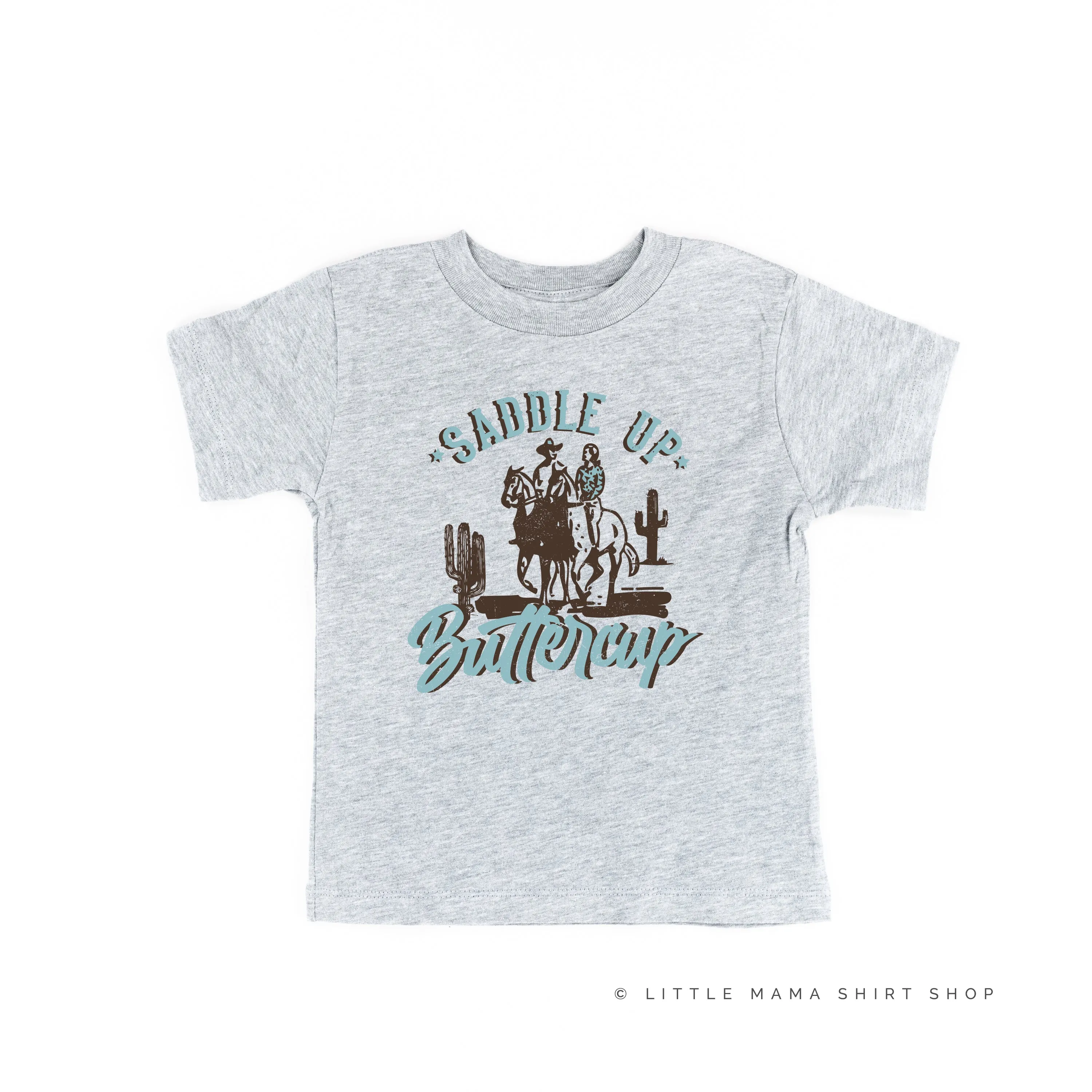 Saddle Up Buttercup - Distressed Design - Short Sleeve Child Shirt