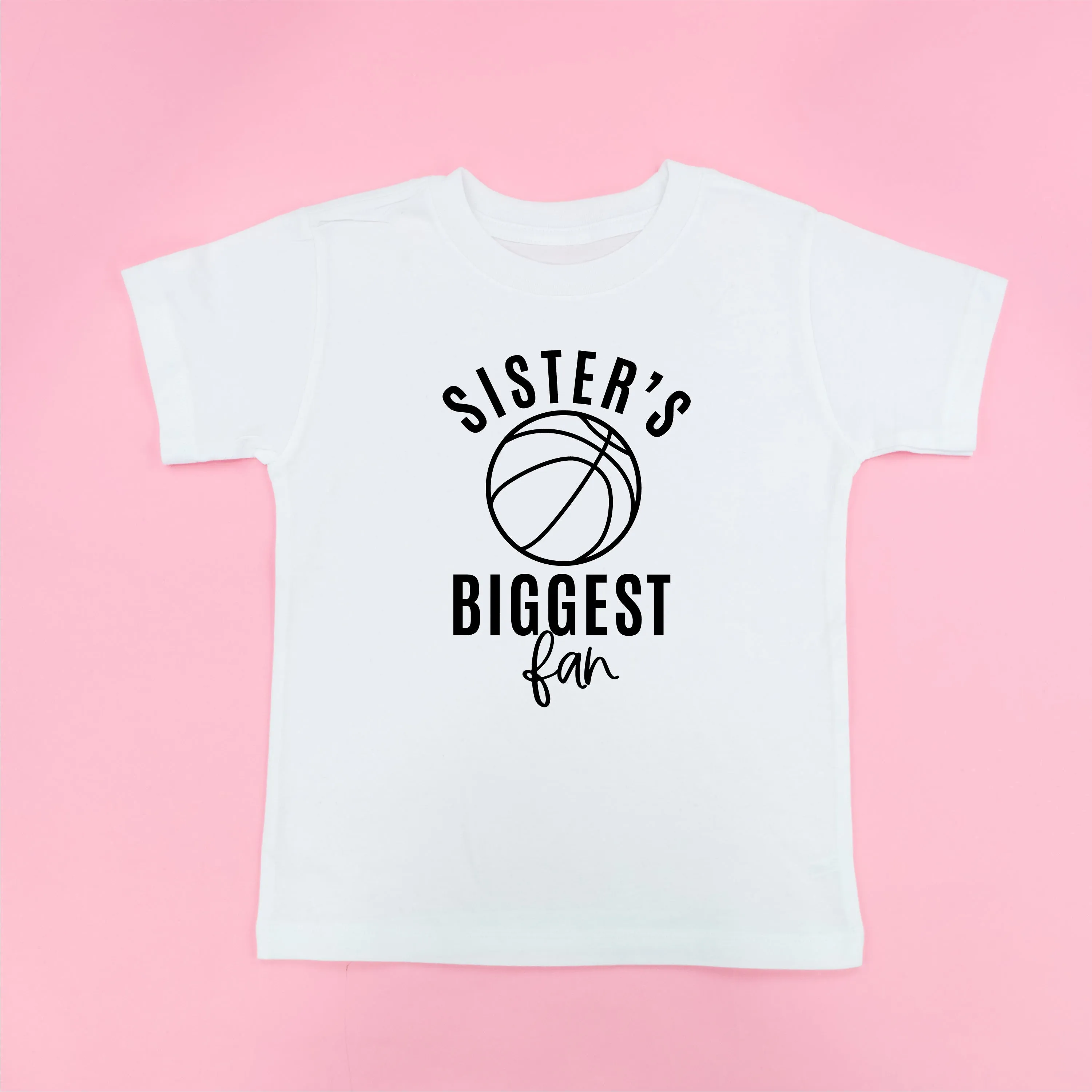 Sister's Biggest Fan - (Basketball) - Short Sleeve Child Shirt