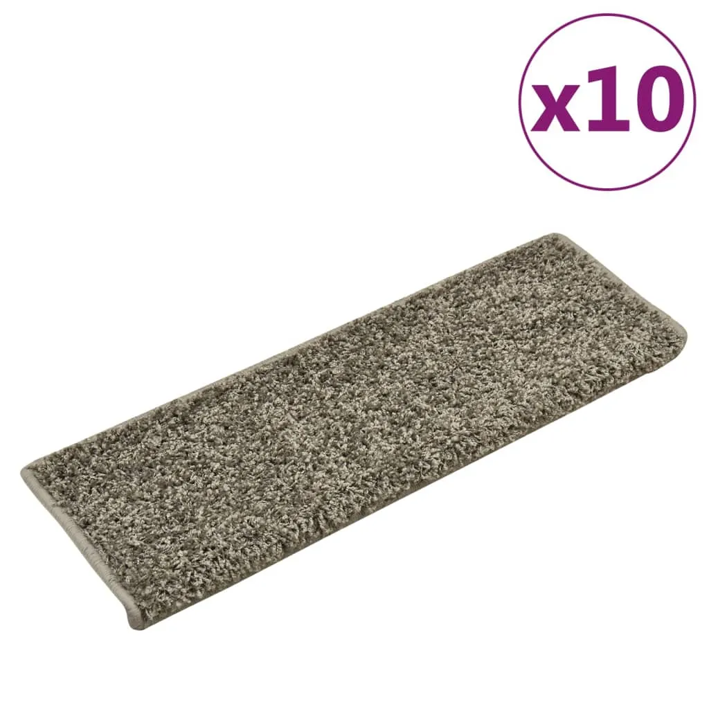 Stair Mats 10 pcs 65x21x4 cm Grey