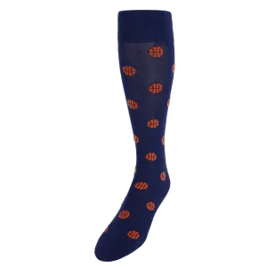 Three Point Shot Basketball Novelty Mercerized Cotton Mid-Calf Socks