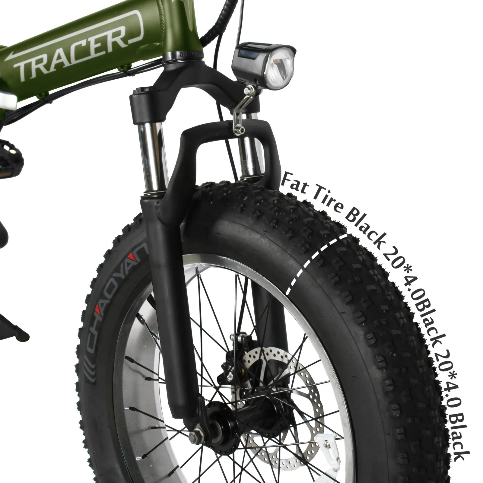 Tracer Coyote 20'' 48V 13Ah 500W Fat Tire Foldable Electric Bike