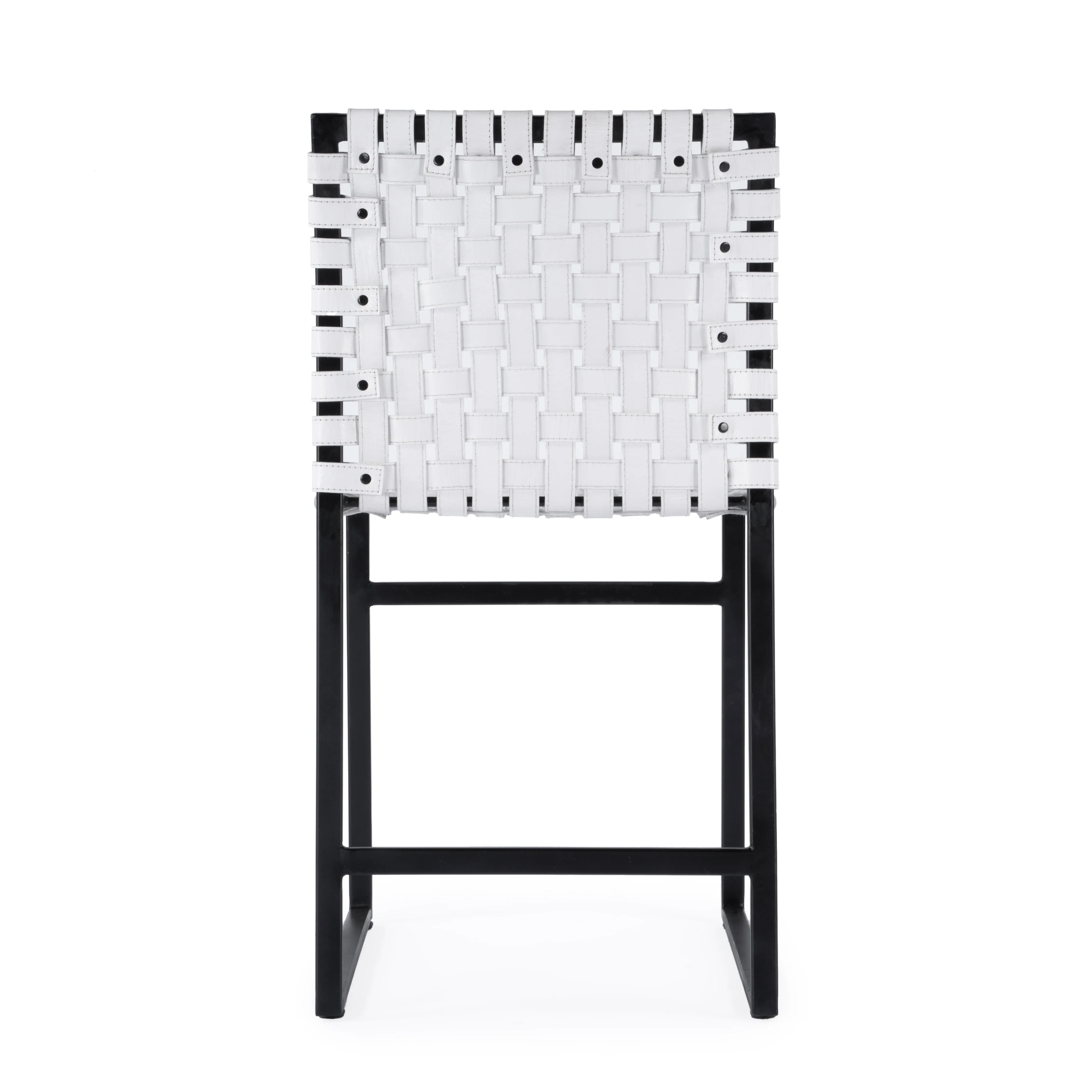 Urban Woven Leather Side Chair in White  5447411