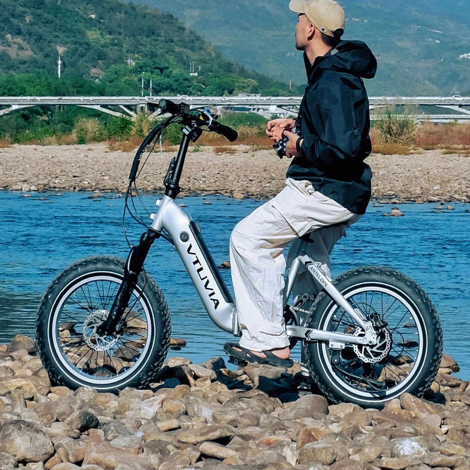 VTUVIA| SX20 Antelope Step-Thru Folding Fat Tire Electric Bike